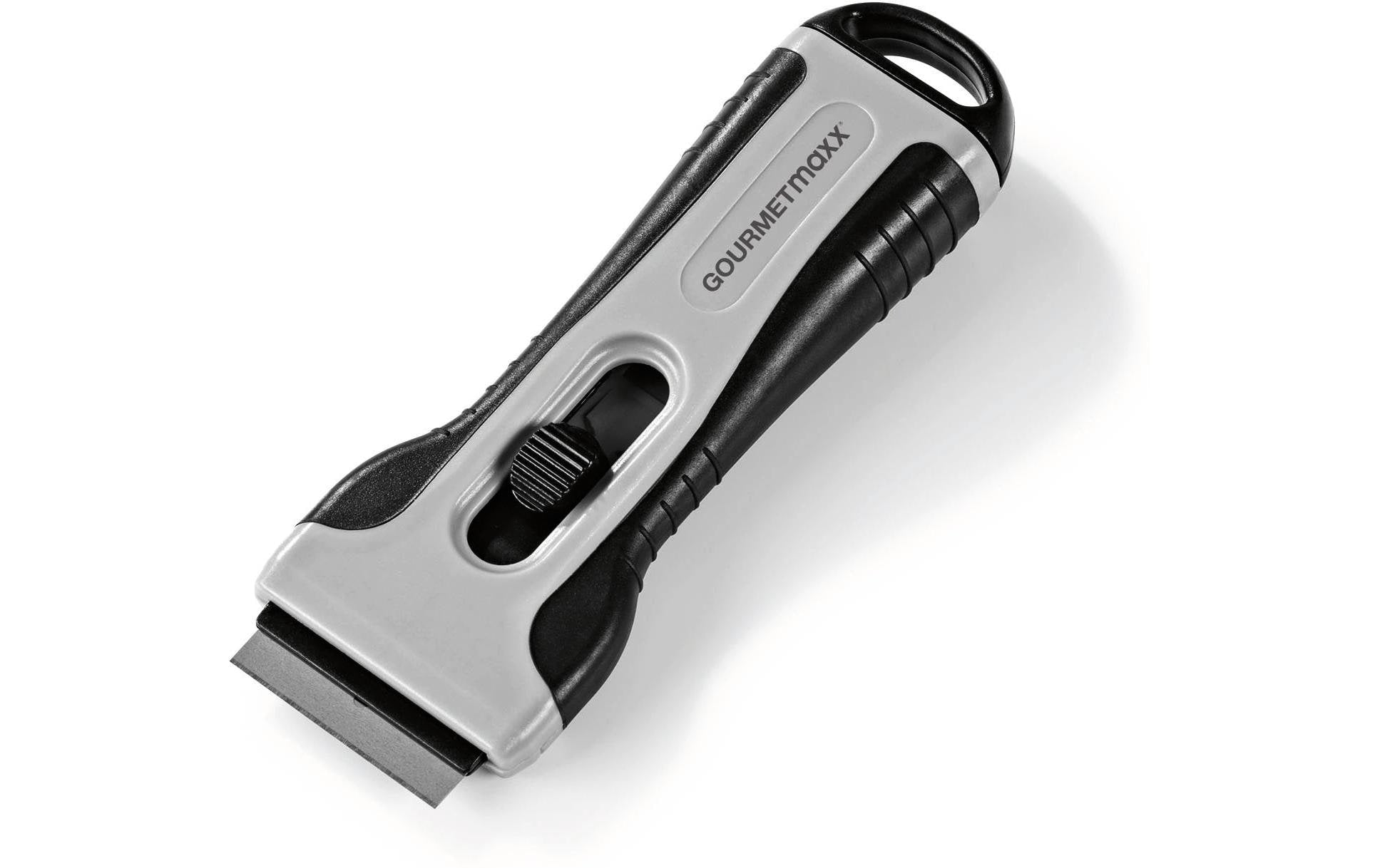 Gourmetmaxx Schaber 12442 – auswechselbare Klinge – 13,2 × 5,1 × 2,2 cm – grau – Stahl/Kunststoff