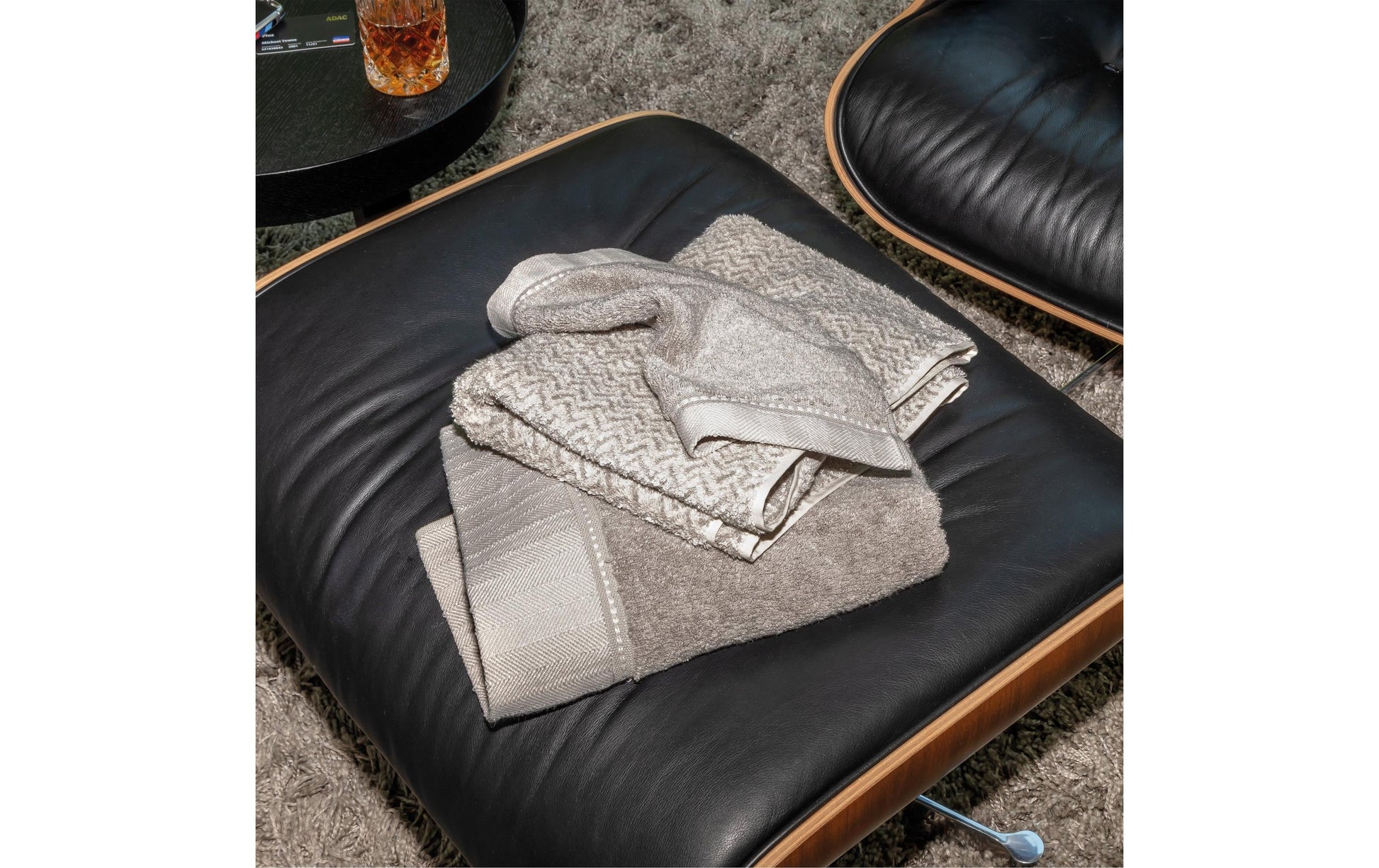Möve Waschlappen Brooklyn – 15×20 cm, Baumwolle/Leinen/Viskose, 600 g/m², Schwarz