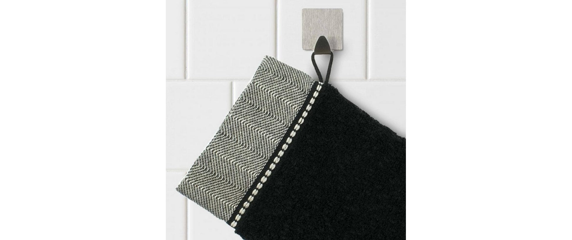 Möve Waschlappen Brooklyn – 15×20 cm, Baumwolle/Leinen/Viskose, 600 g/m², Schwarz