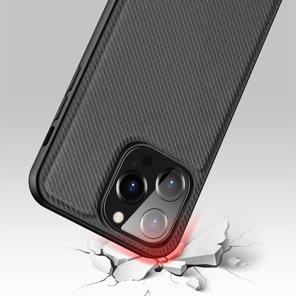 nevox StyleShell Nylo Backcover – für Apple iPhone 15 Pro Max, Nylon+PC+TPU, schwarz