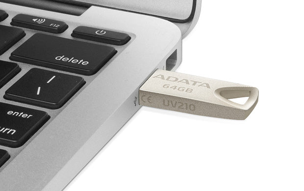ADATA AUV210 – 64 GB, USB 2.0 (USB Typ-A), Metallgehäuse, Beige
