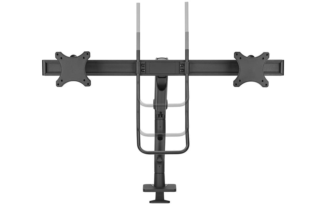 Neomounts DS75S-950BL2 – Tischhalterung, 2 Monitore, bis 27", VESA 75 × 75 mm, 8 kg, neigbar, schwarz