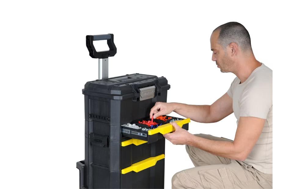 Stanley Werkzeugkasten 2-in-1, 347 × 488 × 778 mm, Kunststoff, schwarz, gelb
