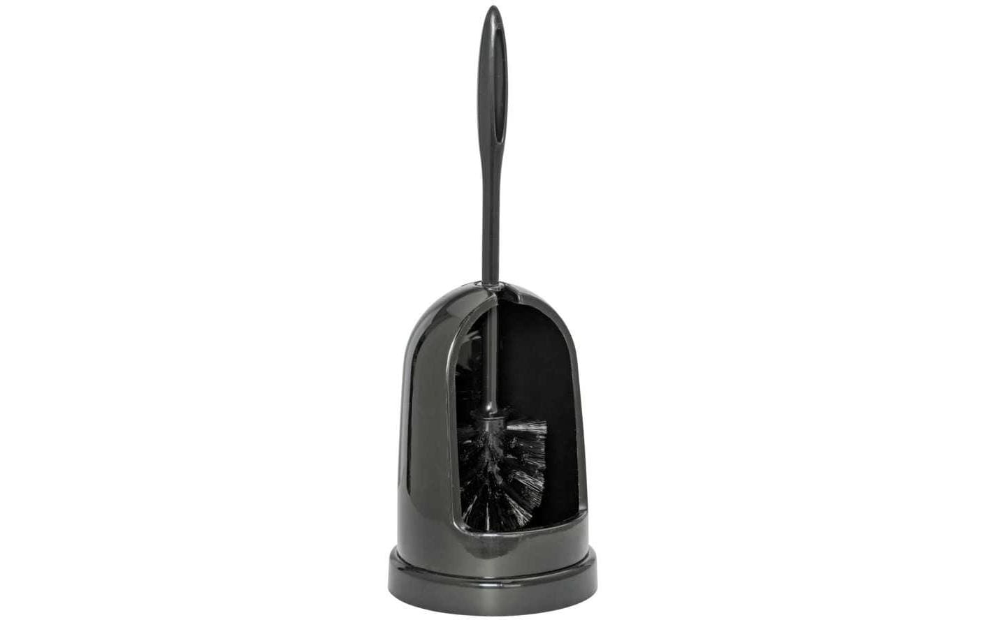 WENKO WC-Bürstenset – Kunststoff, schwarz, H 42 cm, Ø 14 cm