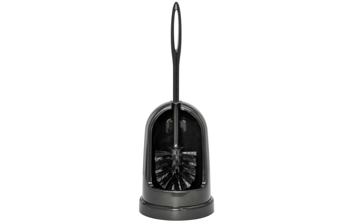 WENKO WC-Bürstenset – Kunststoff, schwarz, H 42 cm, Ø 14 cm