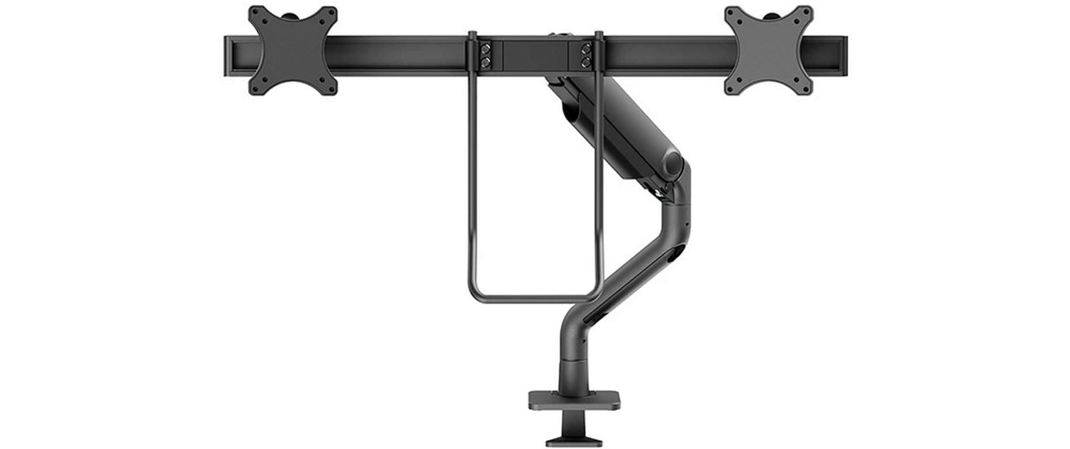 Neomounts DS75S-950BL2 – Tischhalterung, 2 Monitore, bis 27", VESA 75 × 75 mm, 8 kg, neigbar, schwarz