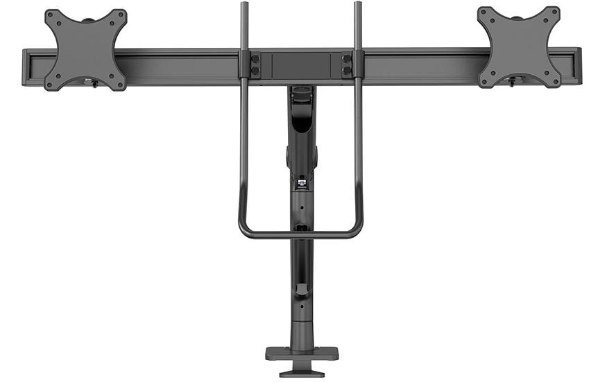 Neomounts DS75S-950BL2 – Tischhalterung, 2 Monitore, bis 27", VESA 75 × 75 mm, 8 kg, neigbar, schwarz
