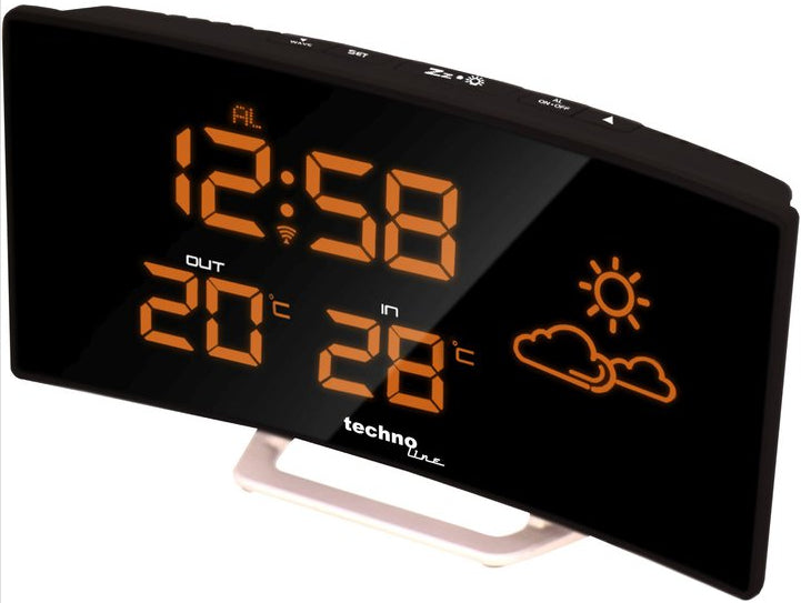 Technoline WS6832 – Wetterstation, Innen/Aussen, inkl. Aussensender – Schwarz