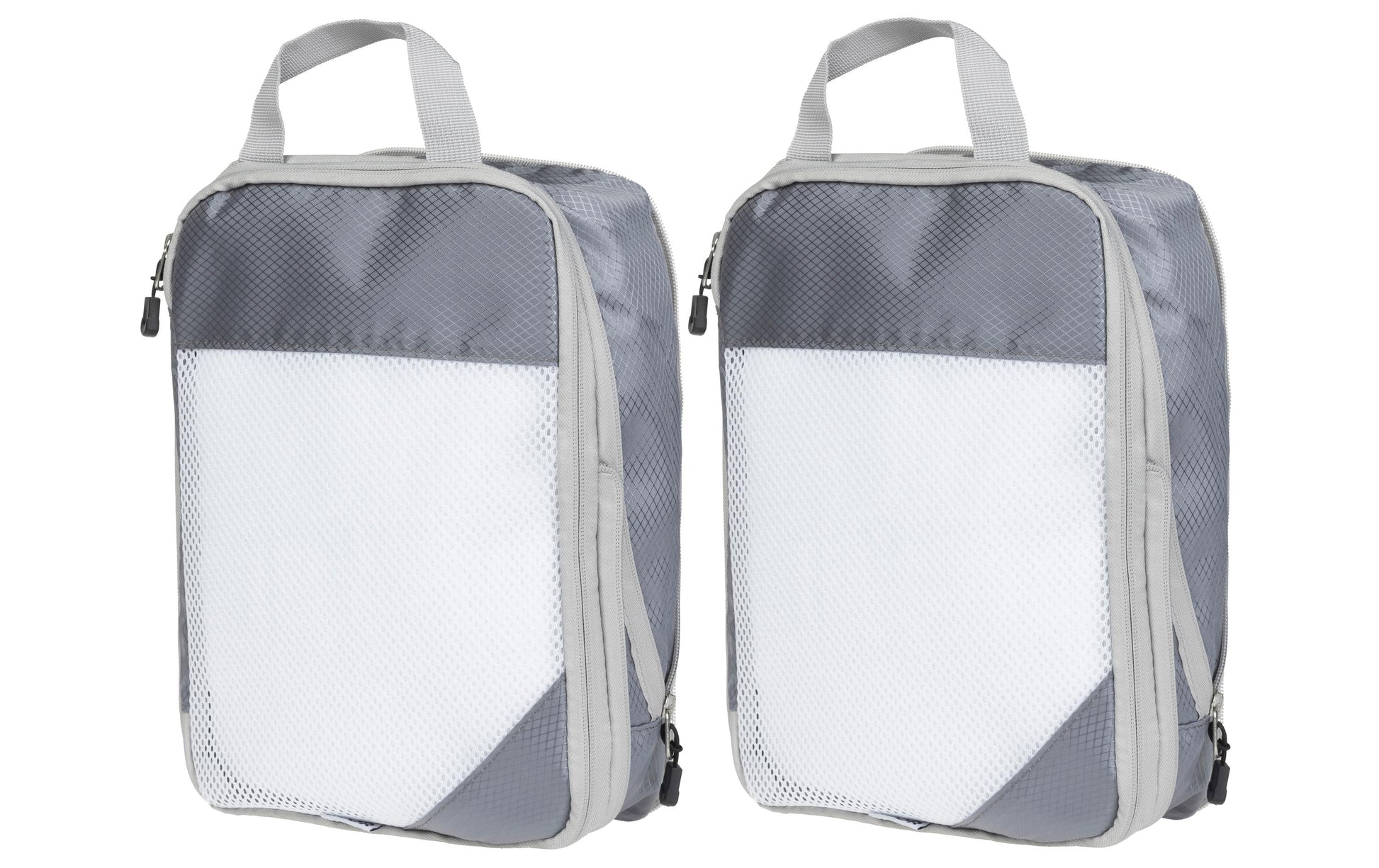 KOOR Packhilfen-Set (Grösse S) – mit Reissverschluss, Tragegriff – 30×9×20 cm – Grau – Polyester – 2-teilig