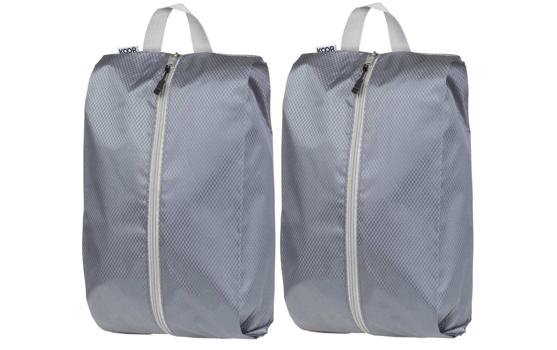 KOOR Schuhbeutel Traamp – mit Reissverschluss, mit Tragegriff – 42 × 2 × 24 cm – silbergrau, Polyester – 2 S