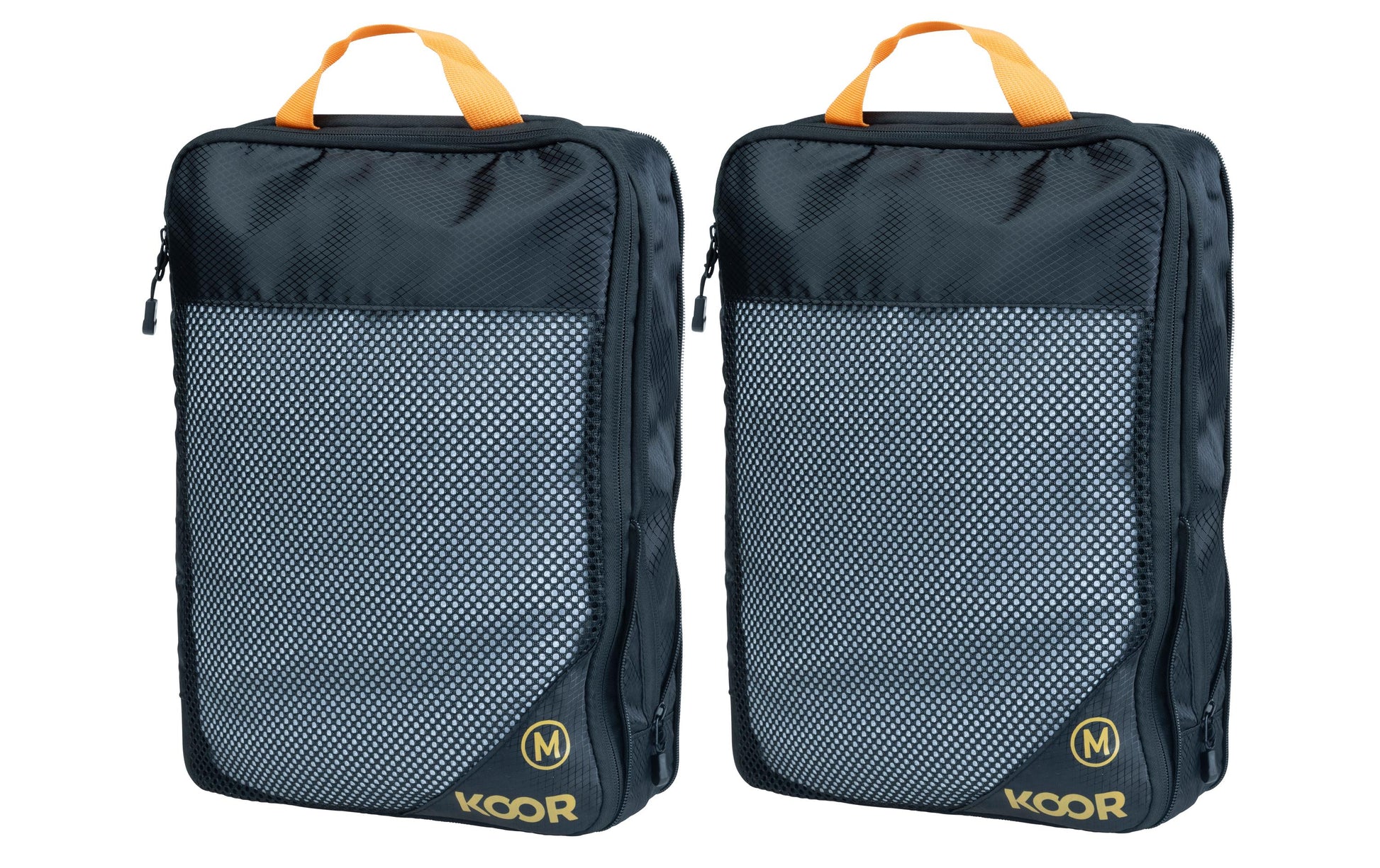 KOOR Packhilfen-Set Goora M – Tragegriff, Reissverschluss – 7 l – Schwarz – 2 Stk.