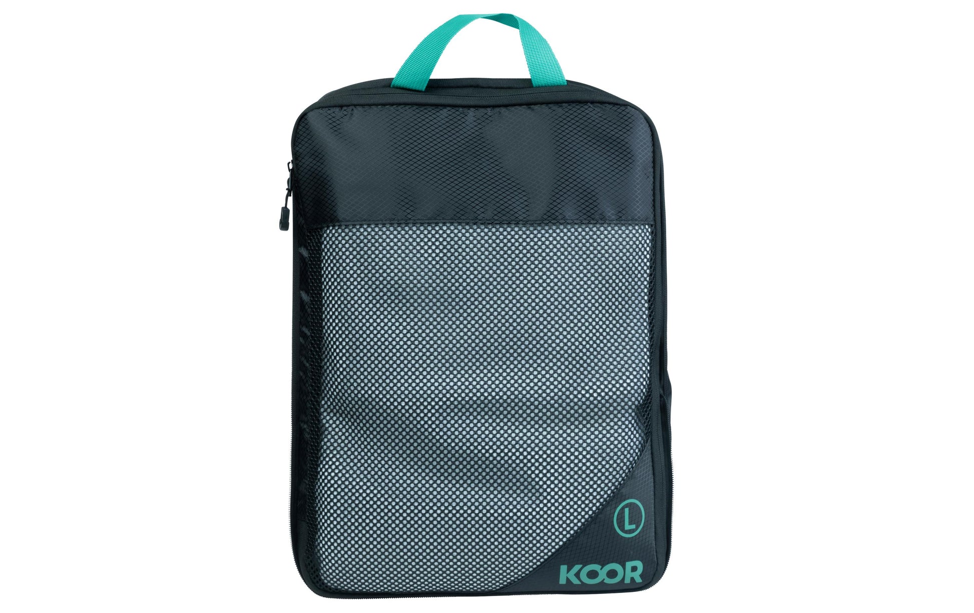 KOOR Reissverschlusstasche Goora Large – mit Tragegriff – 10 l, 40×9×30 cm – blau