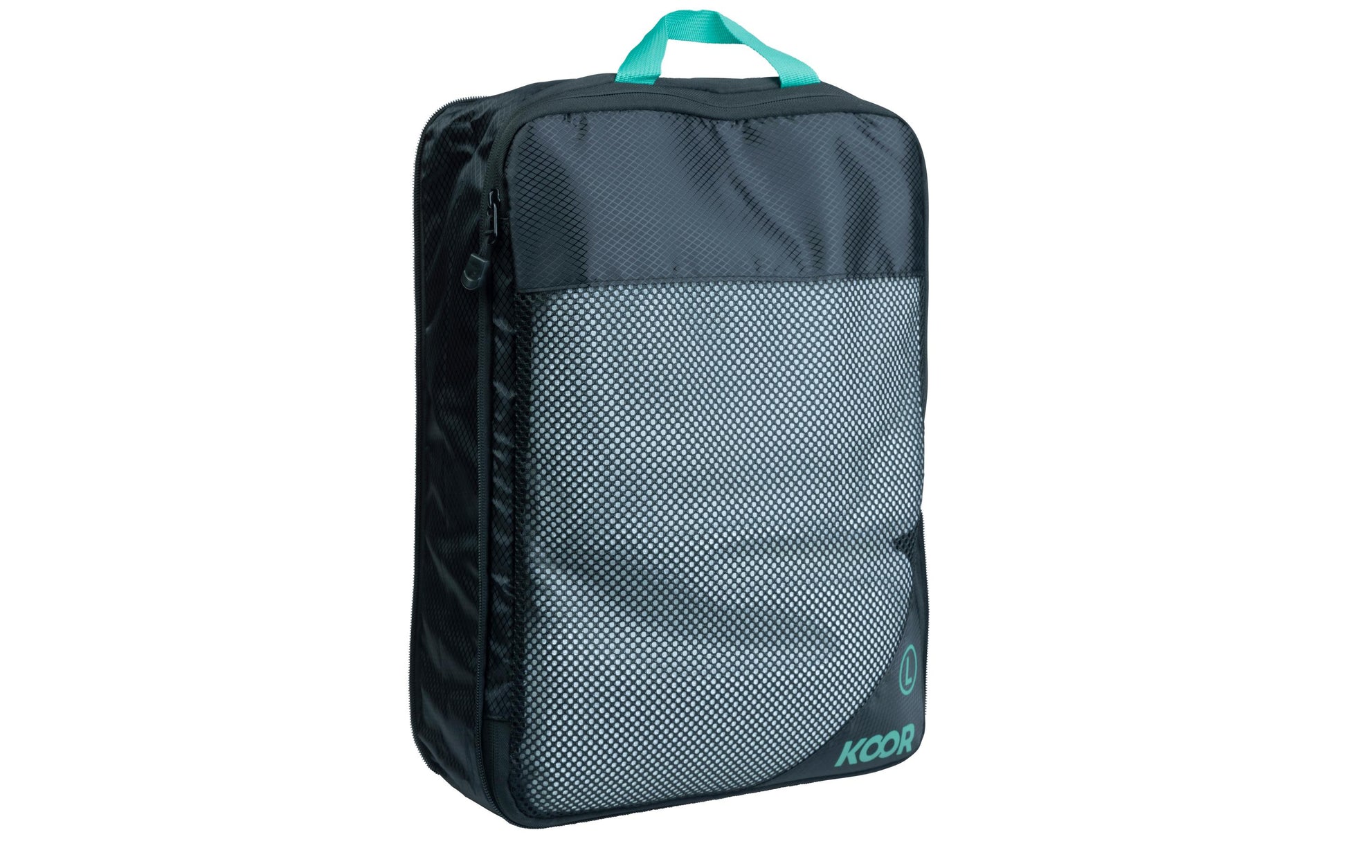 KOOR Reissverschlusstasche Goora Large – mit Tragegriff – 10 l, 40×9×30 cm – blau