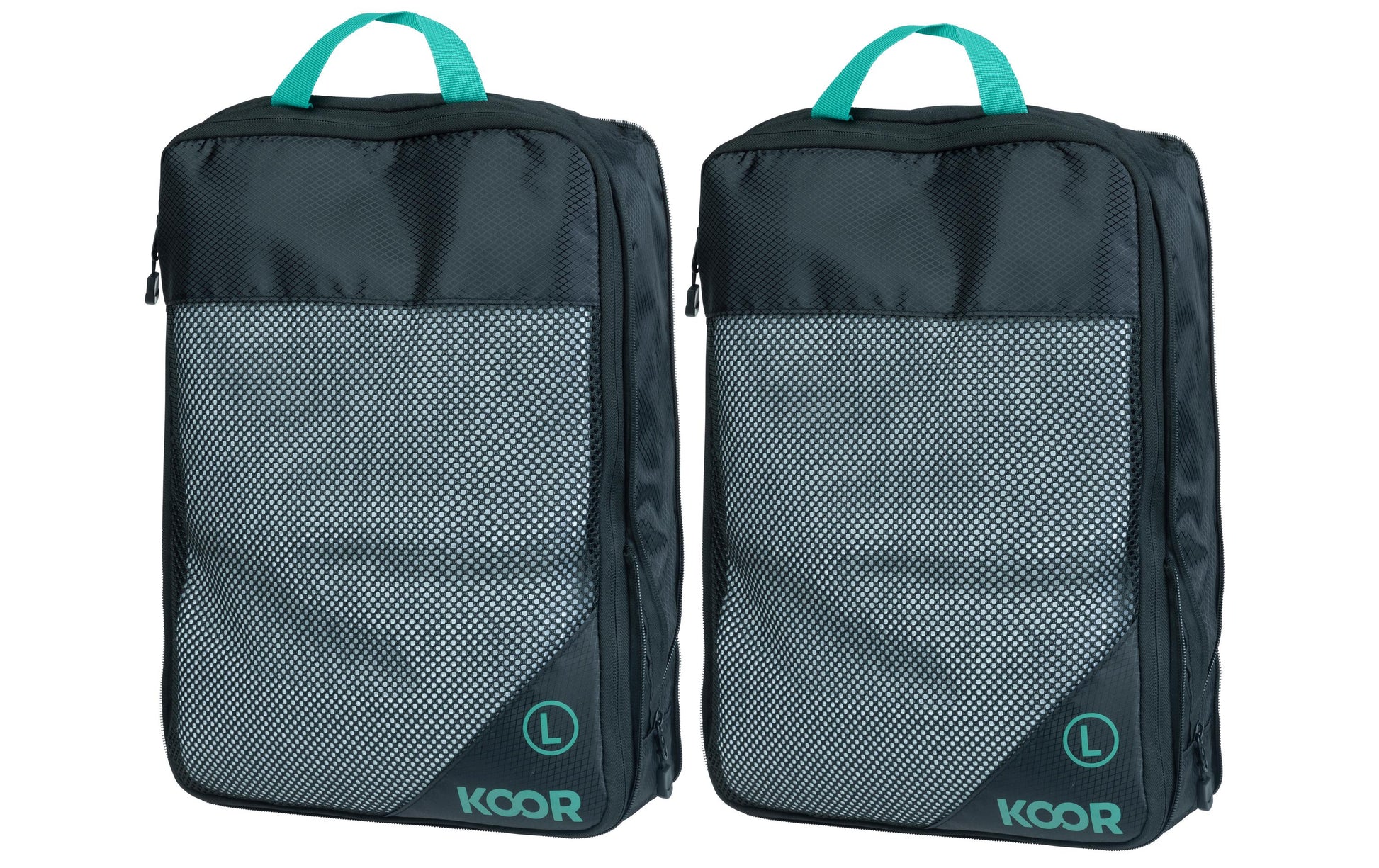 KOOR Reissverschlusstasche Goora Large – mit Tragegriff – 10 l, 40×9×30 cm – blau
