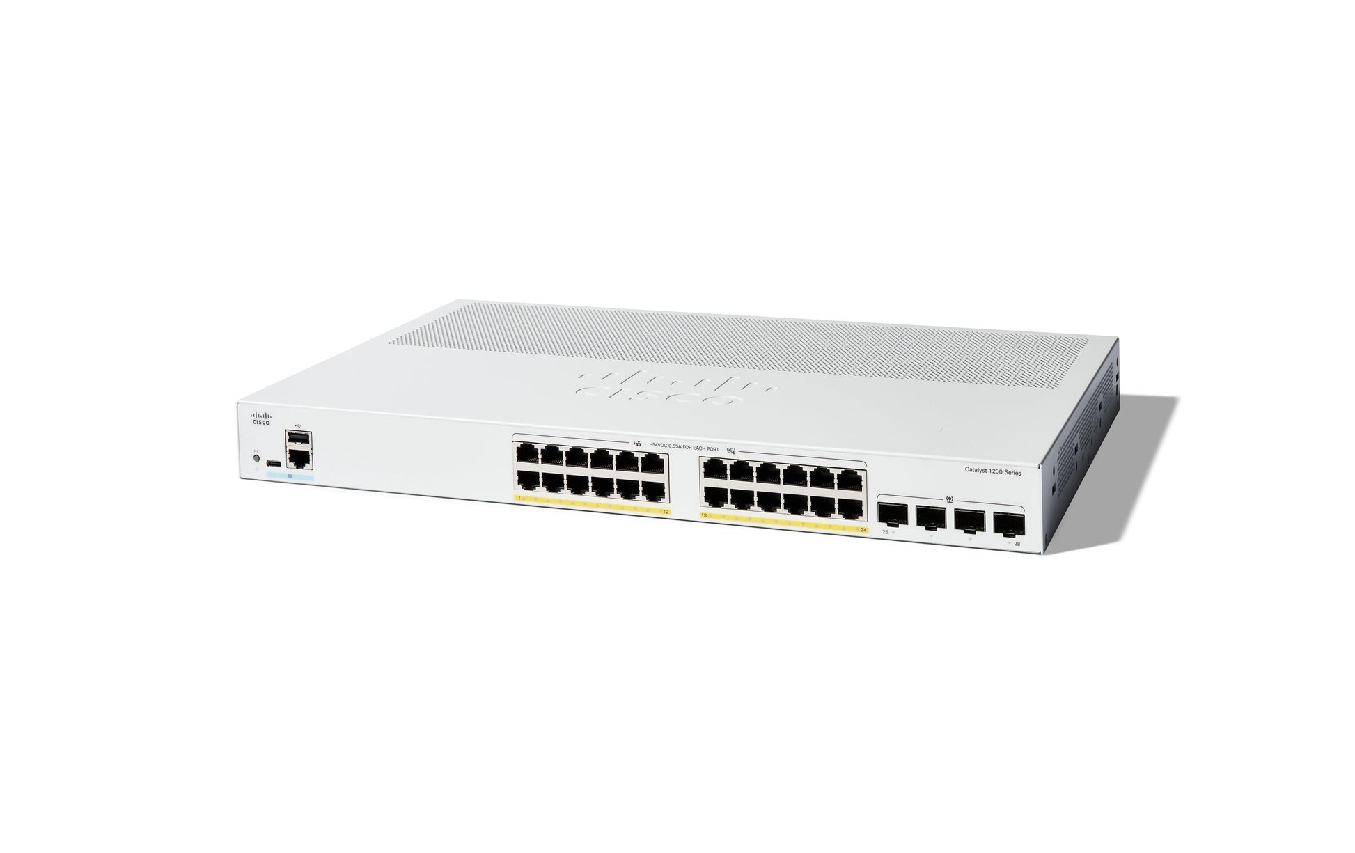 Cisco Catalyst 1200 C1200-24FP-4G – Verwalteter L2/L3 Switch – 24× 1G, 4× SFP, PoE