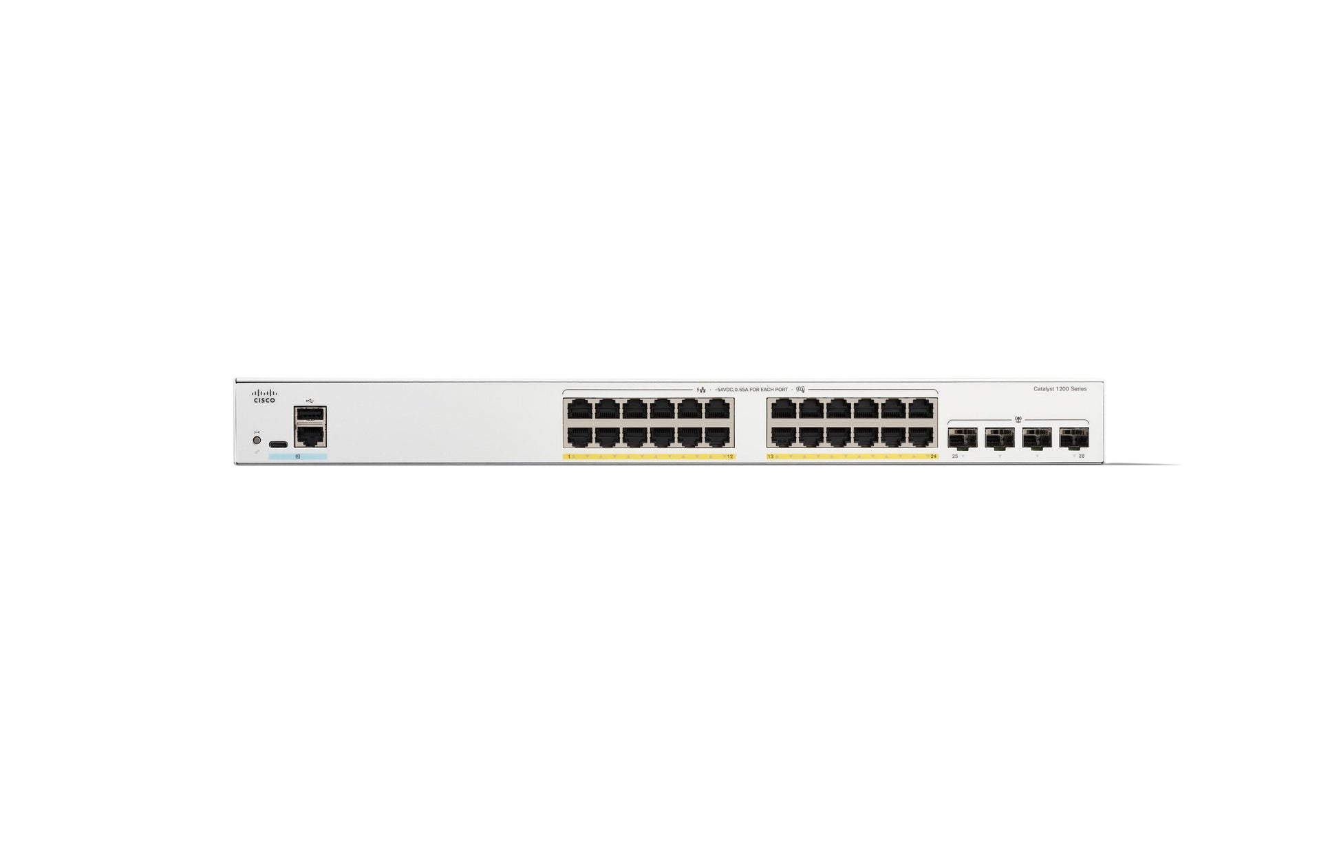 Cisco Catalyst 1200 C1200-24FP-4G – Verwalteter L2/L3 Switch – 24× 1G, 4× SFP, PoE