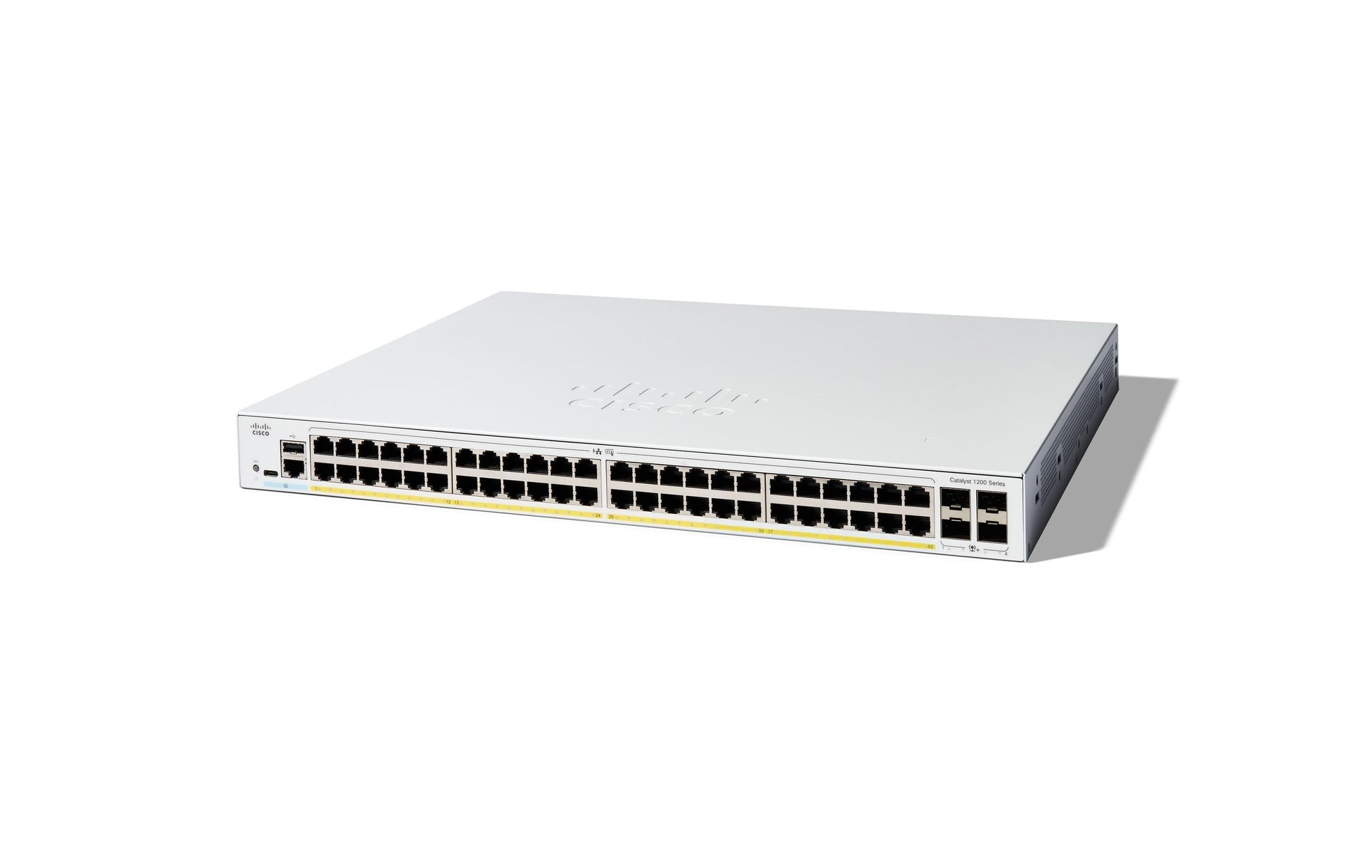 Cisco Catalyst 1200 48p GE 4x10G SFP+ – Managed Switch – 48×GbE, 4×10G SFP+, L2/L3