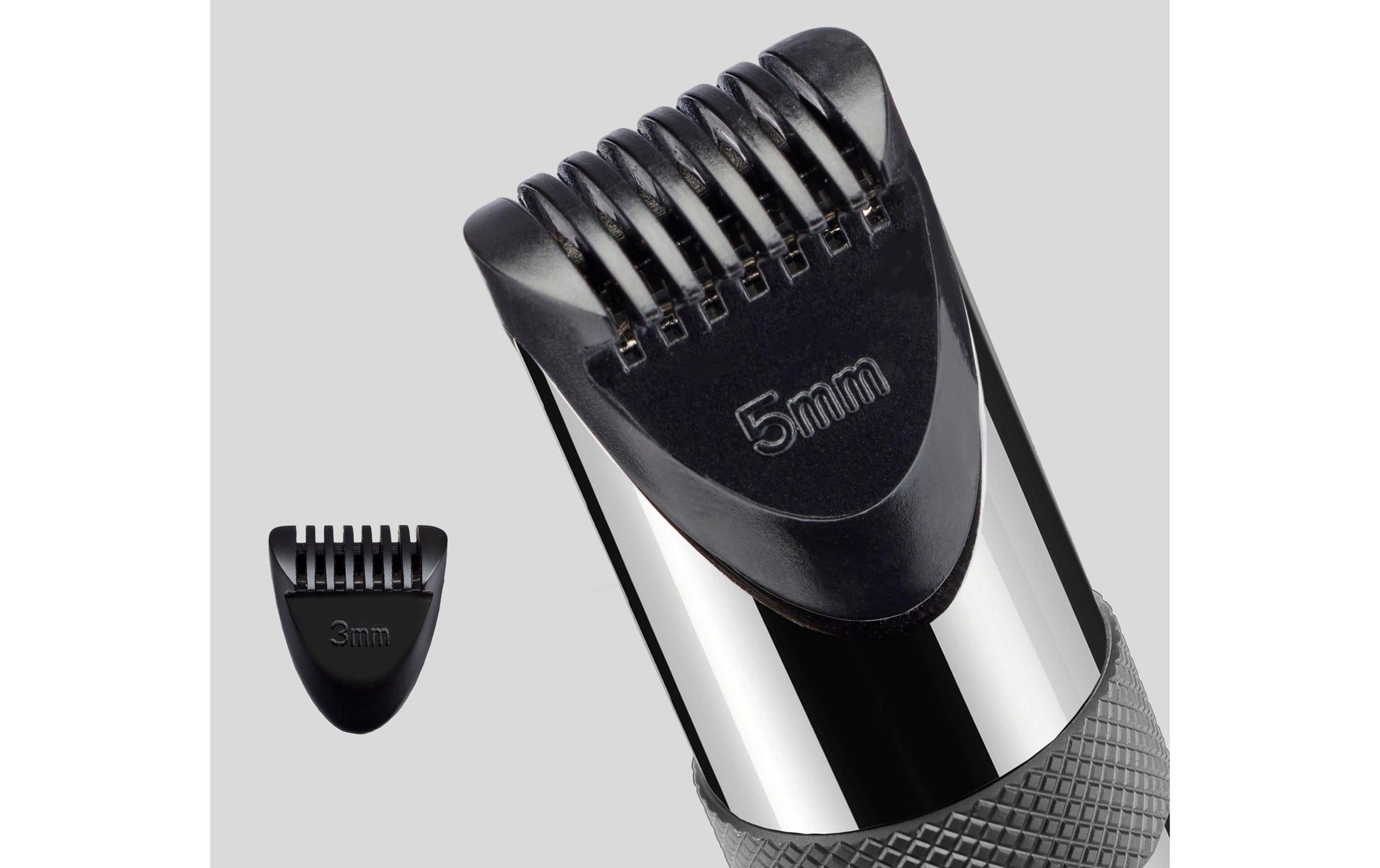 BaByliss Nasenhaarschneider E116E – batteriebetrieben, 2 Kammaufsätze – grau, Edelstahlmesser