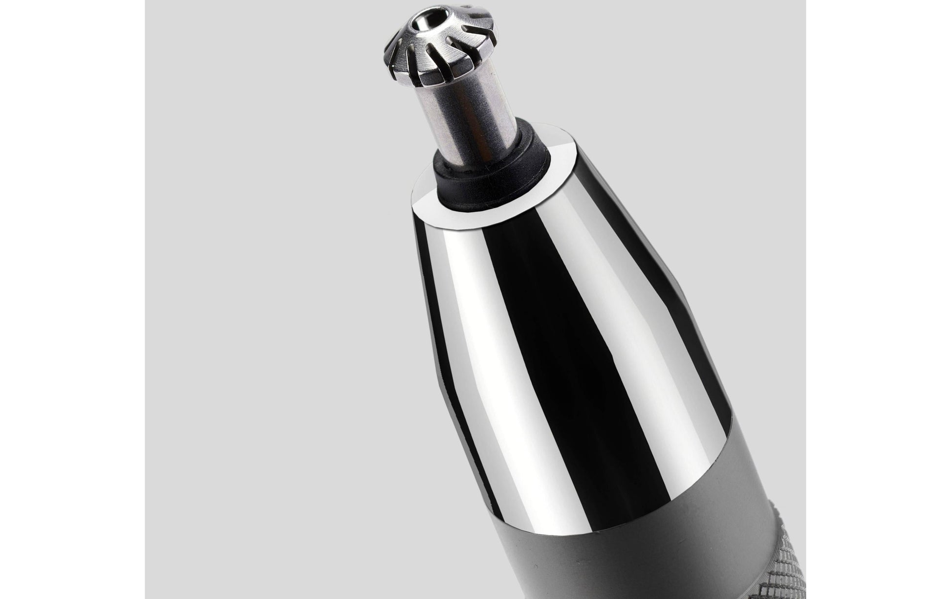 BaByliss Nasenhaarschneider E116E – batteriebetrieben, 2 Kammaufsätze – grau, Edelstahlmesser