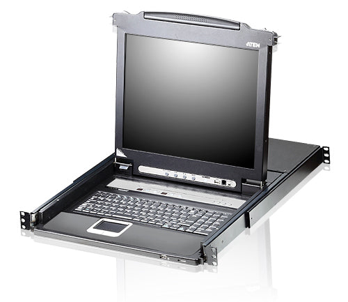 ATEN KVM-Switch 8-Port, USB, 1280 × 1024, 19" LCD (1U Rack)