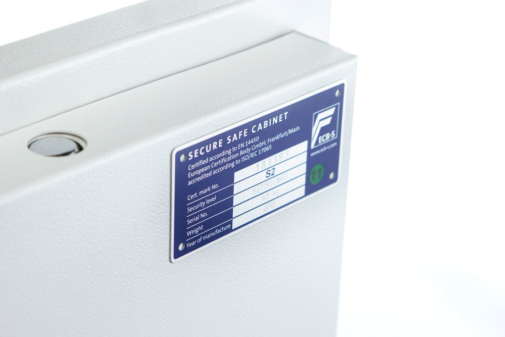 Phoenix Safe Co. Phoenix Tresor FORTRESS II SS1182K – Schlüsselschloss – 25 l – Einbruchschutzklasse S2 – Bodenmontage – Weiss