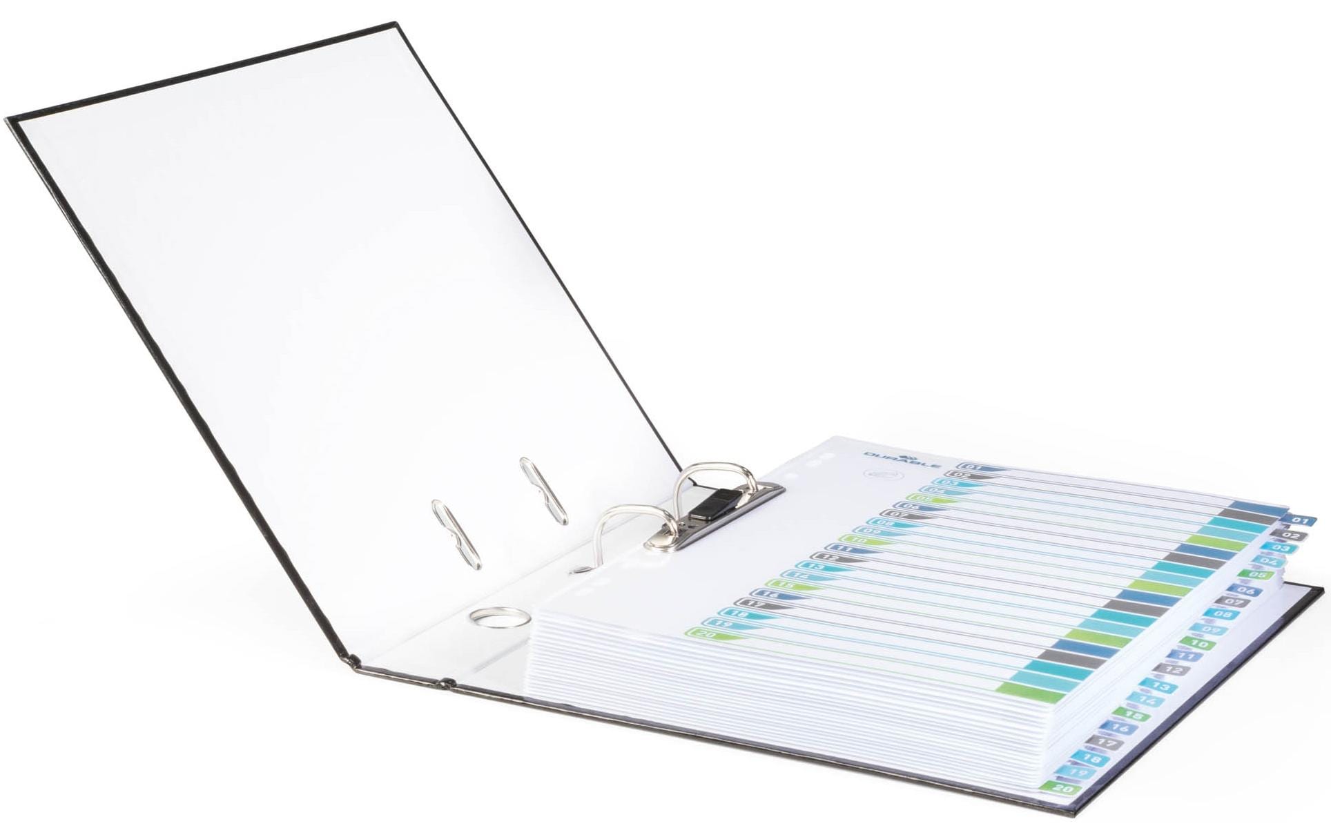 Durable Register – A4+, 20-teilig, PP, farbig, unbedruckt, überbreit