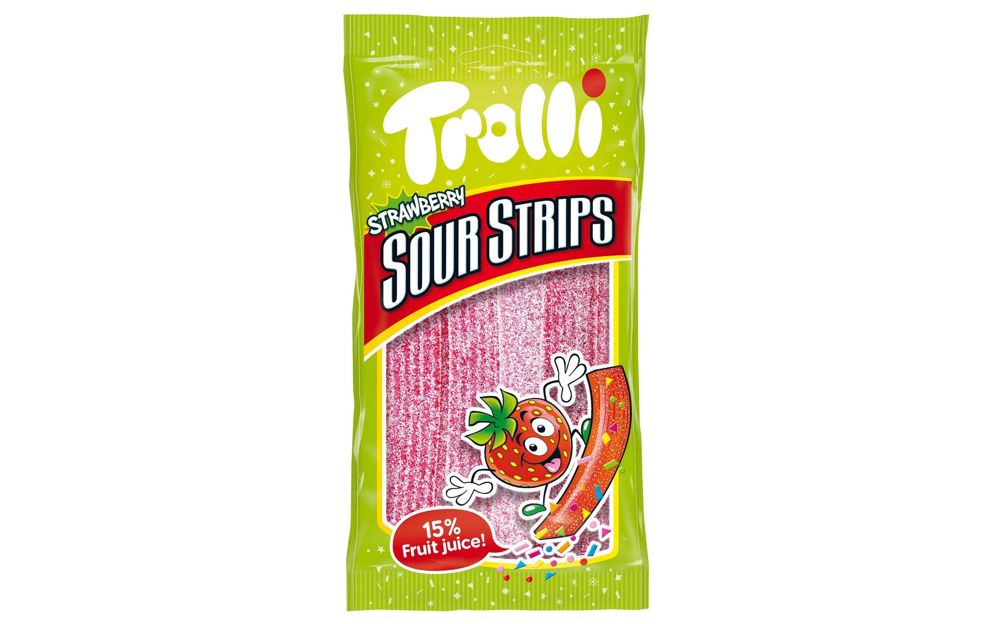 Trolli Gummibonbons – Erdbeere, Sauer – 85 g