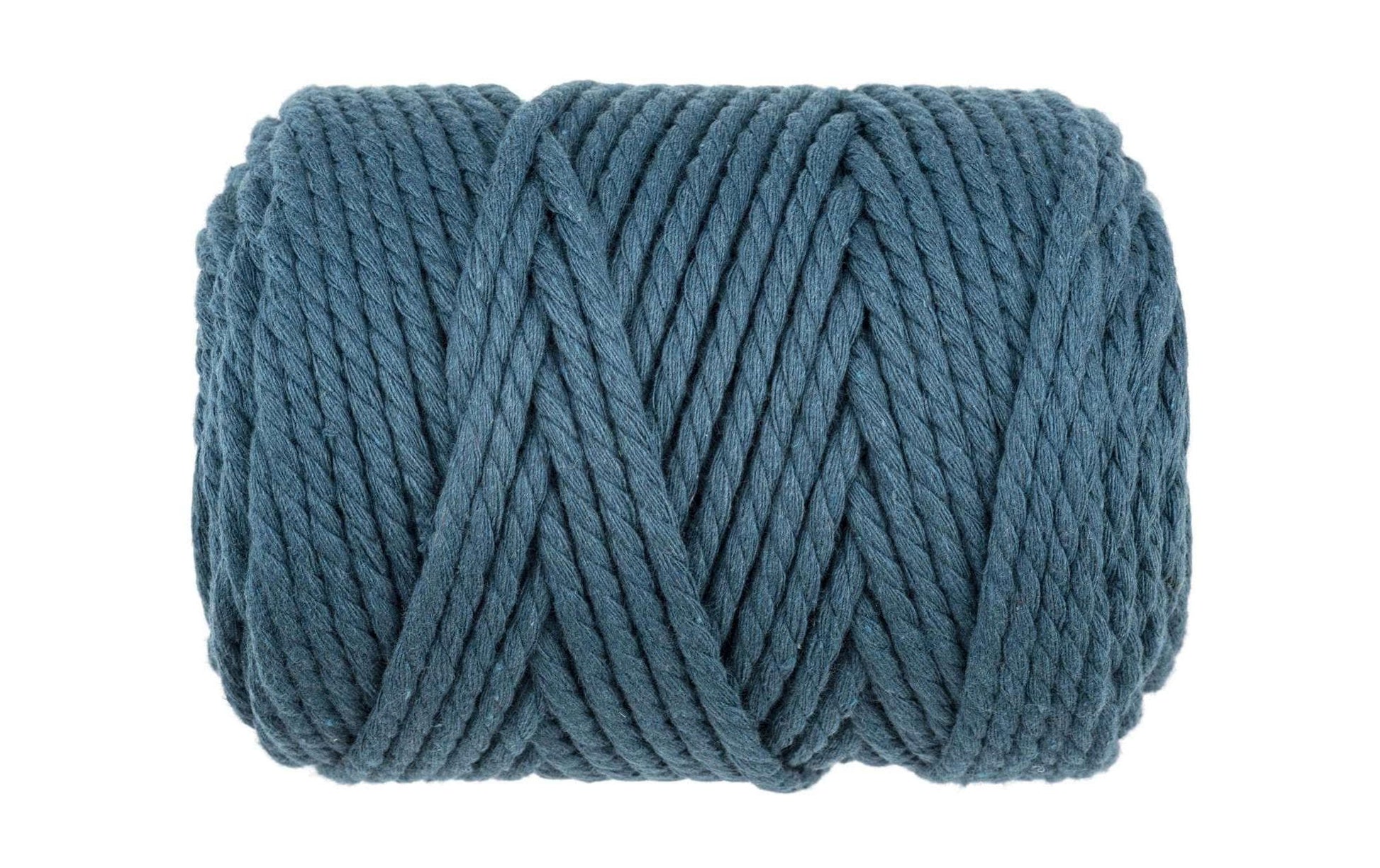 GLOREX Gedrehte Makramee-Kordel Seil Türkis – Ø 5 mm, 500 g, 85 m, Wolle