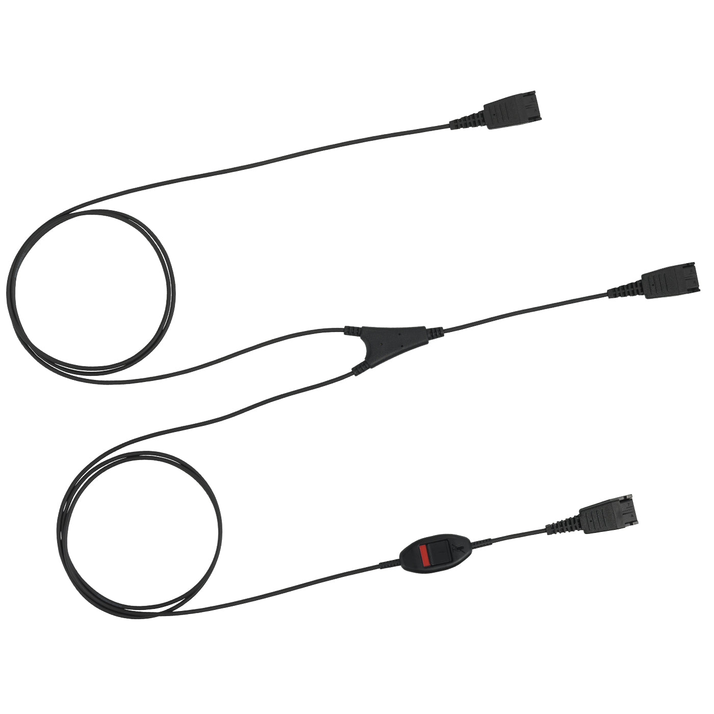 Jabra QD Supervisor Cord – Headset-/Audio-Kabel, Y-Kabel mit Stummschalter
