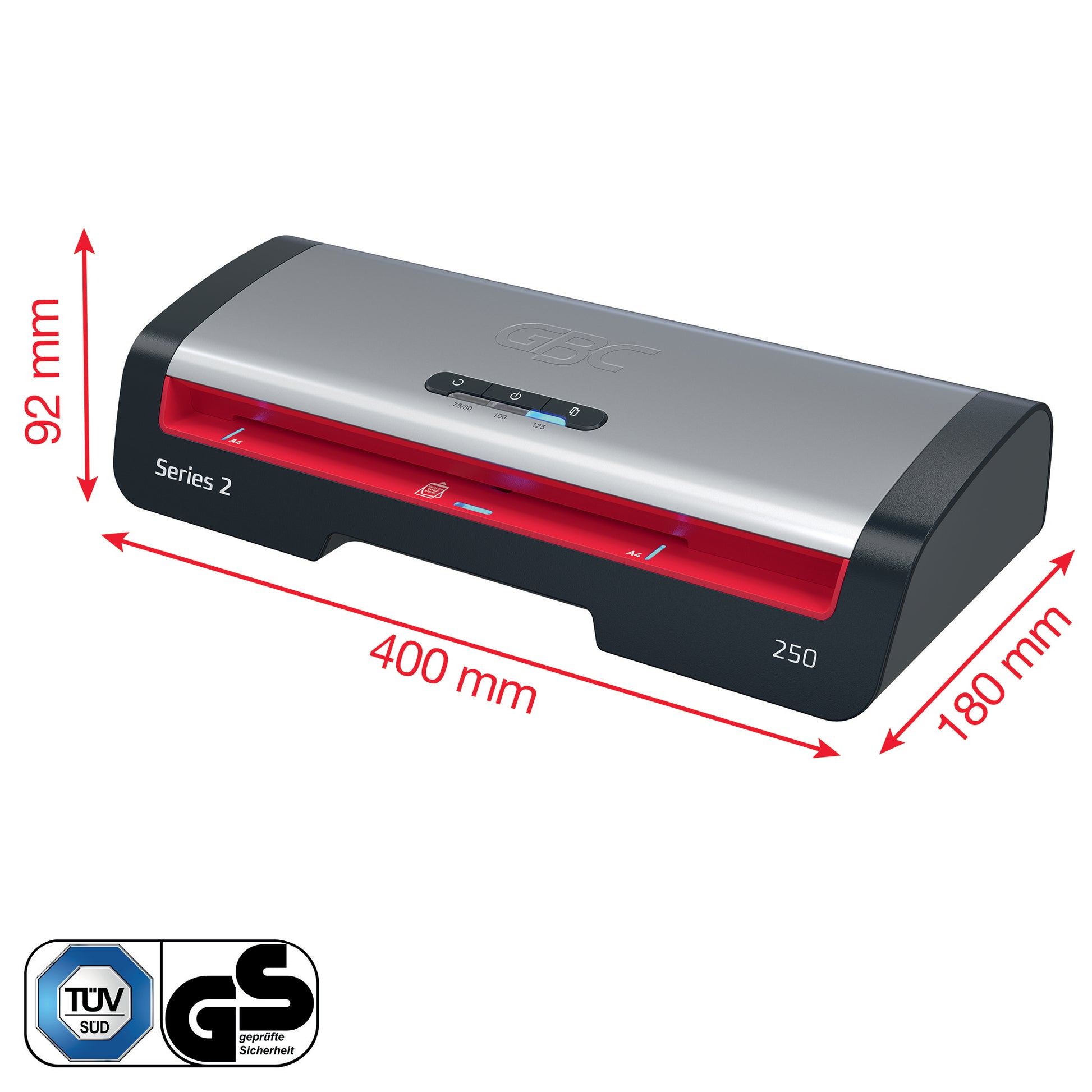 GBC 250 Laminiergerät A4 – 250 µm, Aufheizzeit 1 Min., 500 mm/min