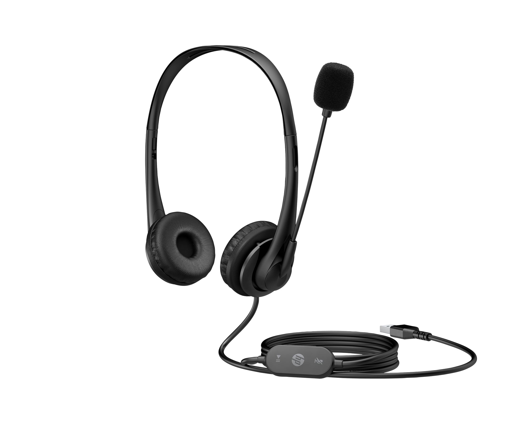 HP USB Headset G2 Office-Headset – On-Ear, Stereo, Kabel, Schwarz