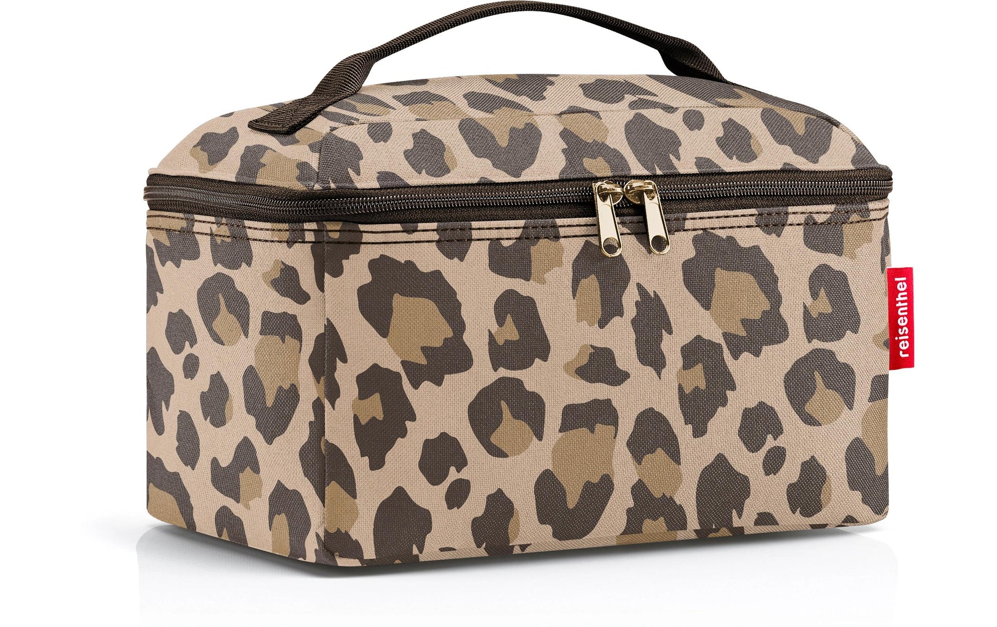 Reisenthel Necessaire Beautycase – 4 l – braun, Polyester, Leo Macchiato – 1 Stk.