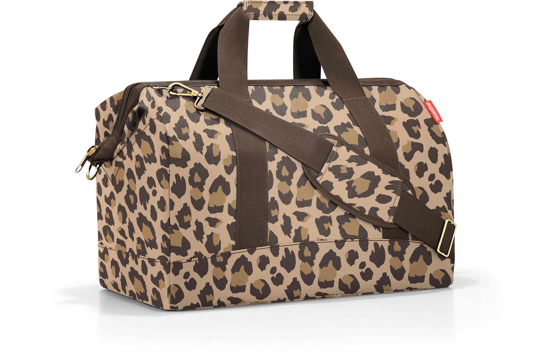 Reisenthel Umhängetasche Allrounder L – 30 l, Polyester, Leo Macchiato, 52 × 29 × 39,5 cm
