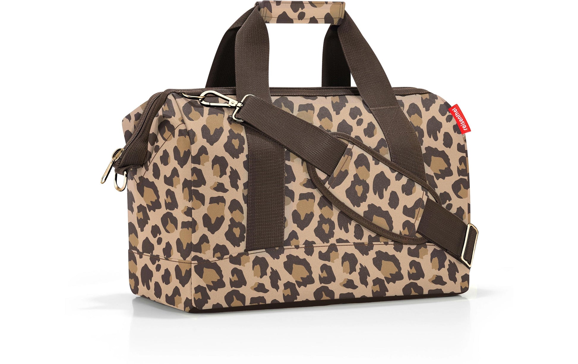 Reisenthel Umhängetasche Allrounder M – 18 l, Polyester, Leo Macciato, 40 × 33,5 × 24 cm