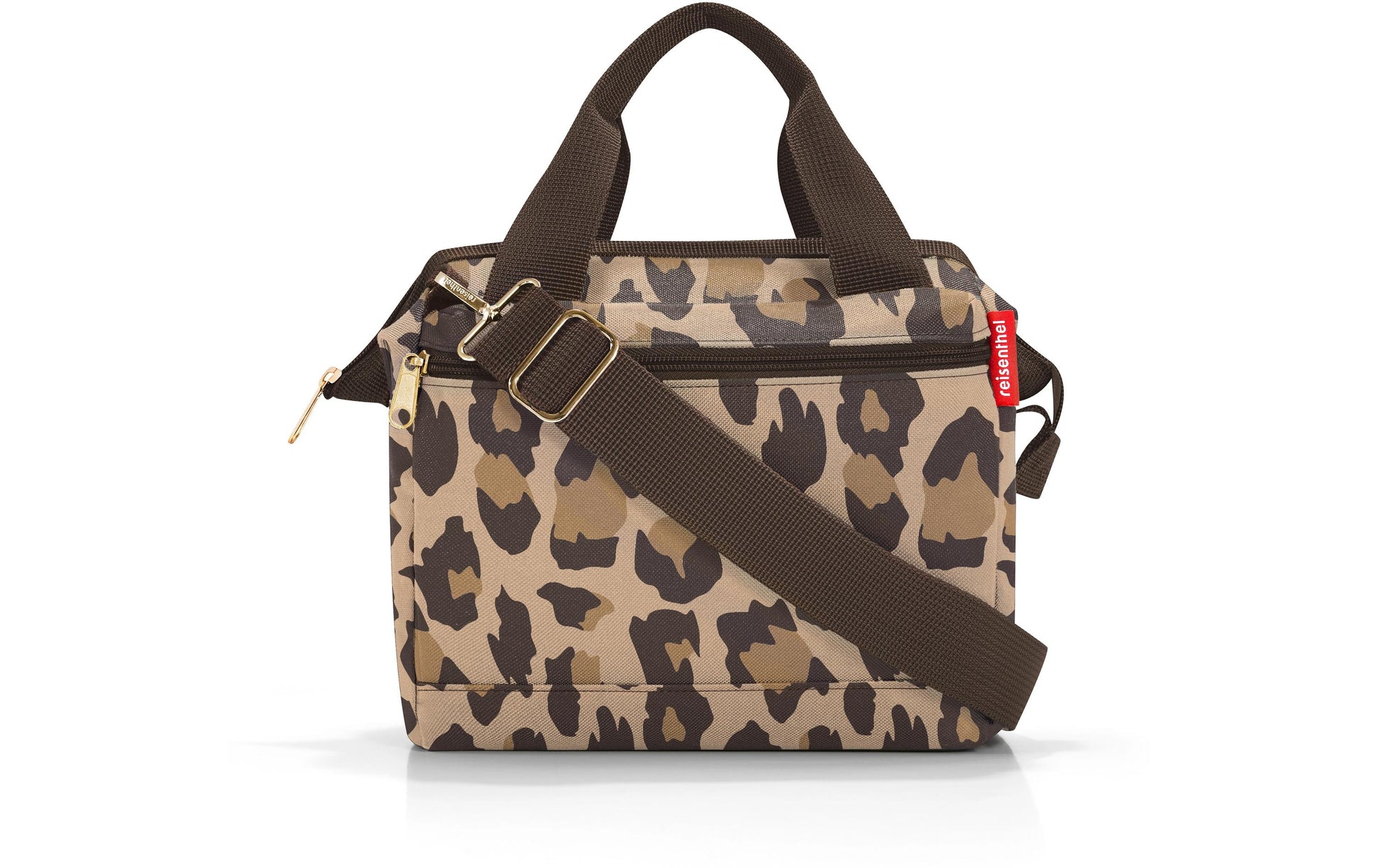 Reisenthel Umhängetasche Allrounder Cross – 4 l, Polyester, Leo Macchiato, 22 × 24 × 13 cm