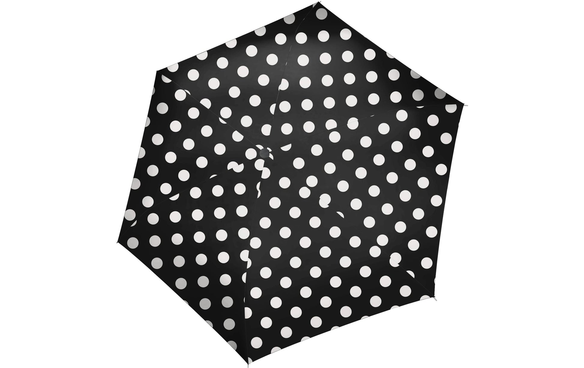 Reisenthel Taschenschirm – Ø 99 cm, L 24 cm – Dots Weiss – Stahl – Recyceltes Material