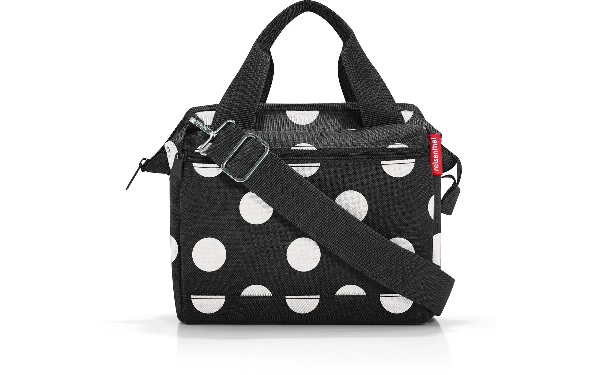 Reisenthel Allrounder cross – Umhängetasche, 4 l, Polyester, Dots White, 22 × 24 × 13 cm