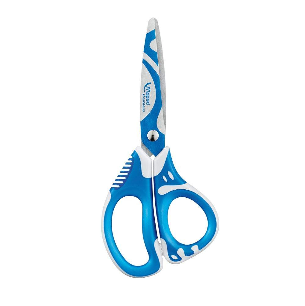 Maped Zenoa Fit Kinderschere, für Rechts- und Linkshänder – Stahl, Softgrip, farbig sortiert, 24 Stk.