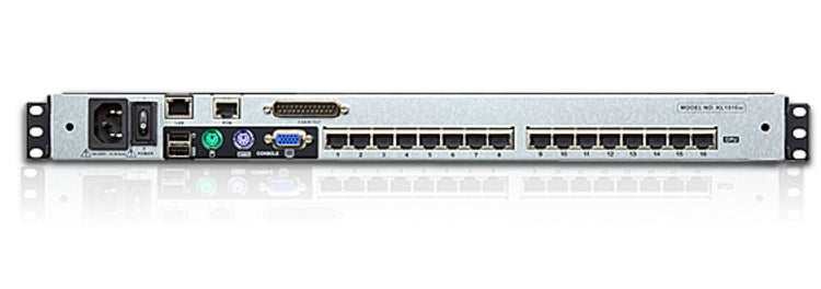 ATEN KL1516AiM – KVM-Switch – 16-Port, 43 cm (17") LCD, 1U, 19" Rack, Schwarz