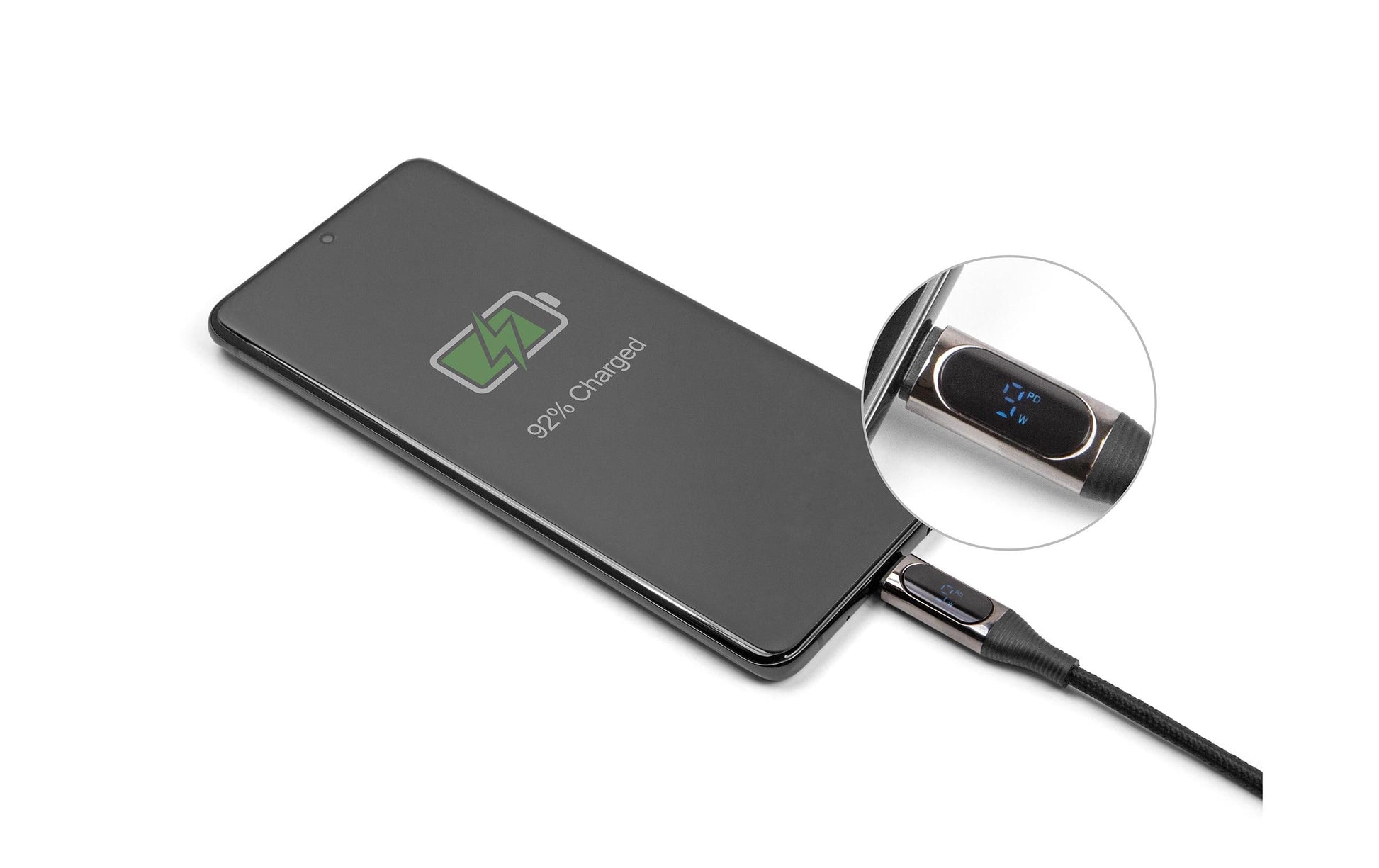 DeLOCK USB-C auf USB-C Kabel – USB 2.0 (480 Mbit/s) – 2 m – PD 100 W – Geflochten – Schwarz