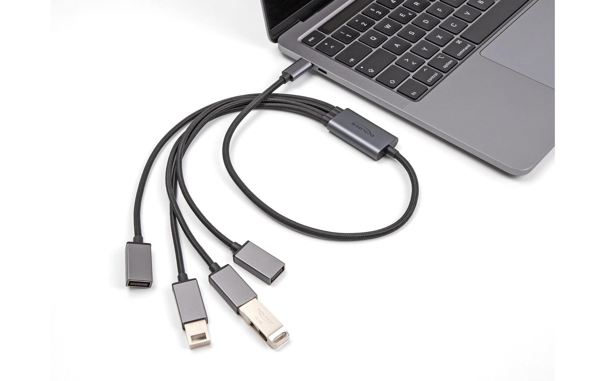 DeLOCK USB-Hub – USB-C, 4× USB-A, für Windows/Mac/ChromeOS