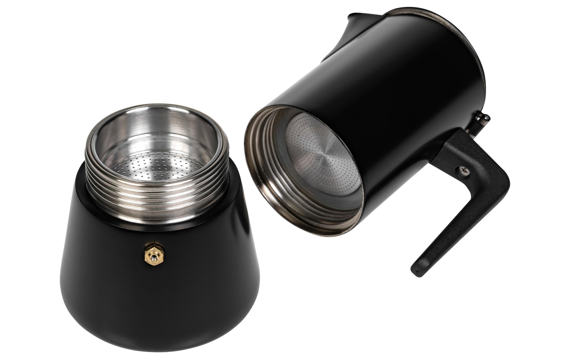 Furber. Furber – Mokka-Kanne 300 ml, Ø 10,5 × 22,5 cm, Edelstahl, Schwarz, für Induktion