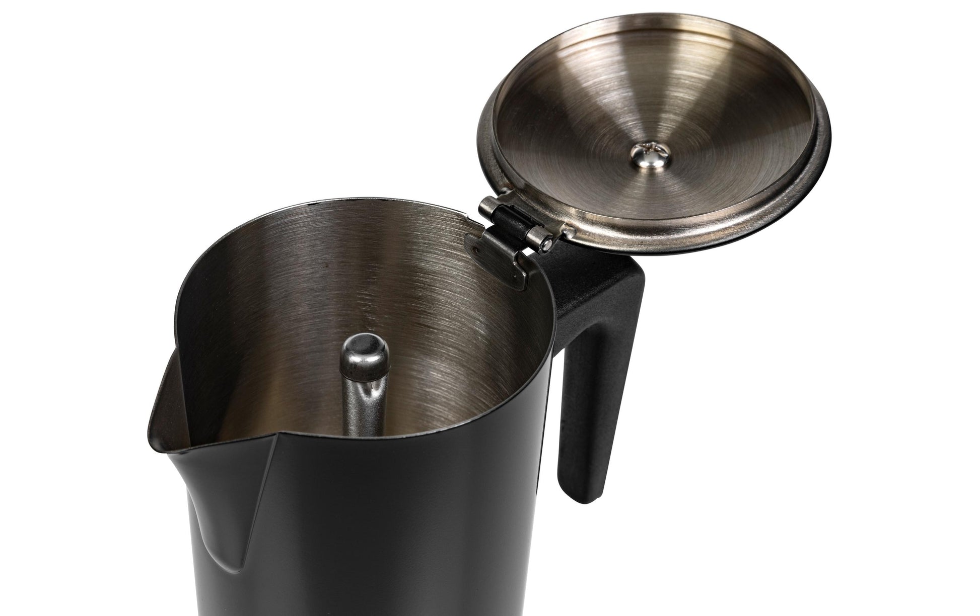 Furber. Furber – Mokka-Kanne 300 ml, Ø 10,5 × 22,5 cm, Edelstahl, Schwarz, für Induktion