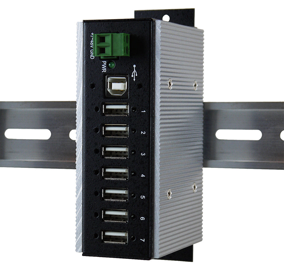 EXSYS EX-1177HMVS-WT USB-Hub – USB 2.0, 7× USB-A