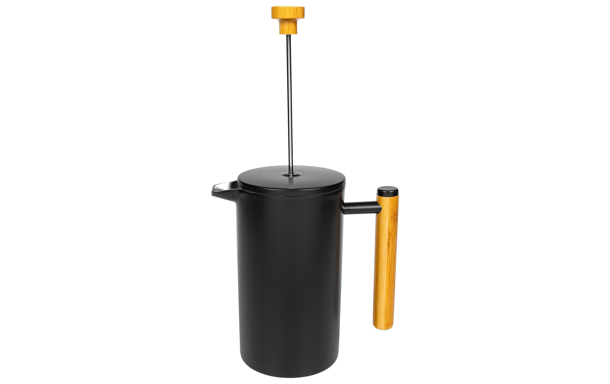 Furber. Furber F01673 French Press / Kaffeebereiter – 0,8 l, 6 Tassen, Edelstahl/Bambus