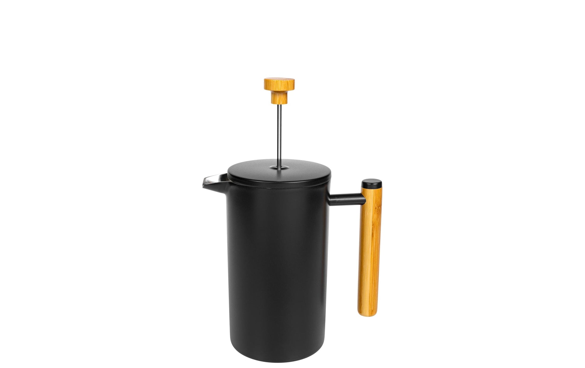 Furber. Furber French Press / Kaffeebereiter – 0,4 l, 3 Tassen, Edelstahl/Bambus