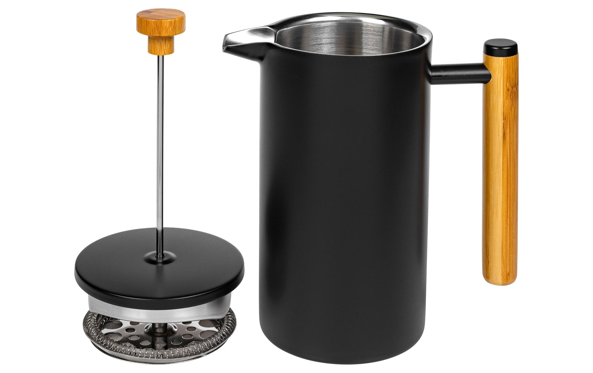Furber. Furber French Press / Kaffeebereiter – 1 l, 8 Tassen, Bambus/Edelstahl