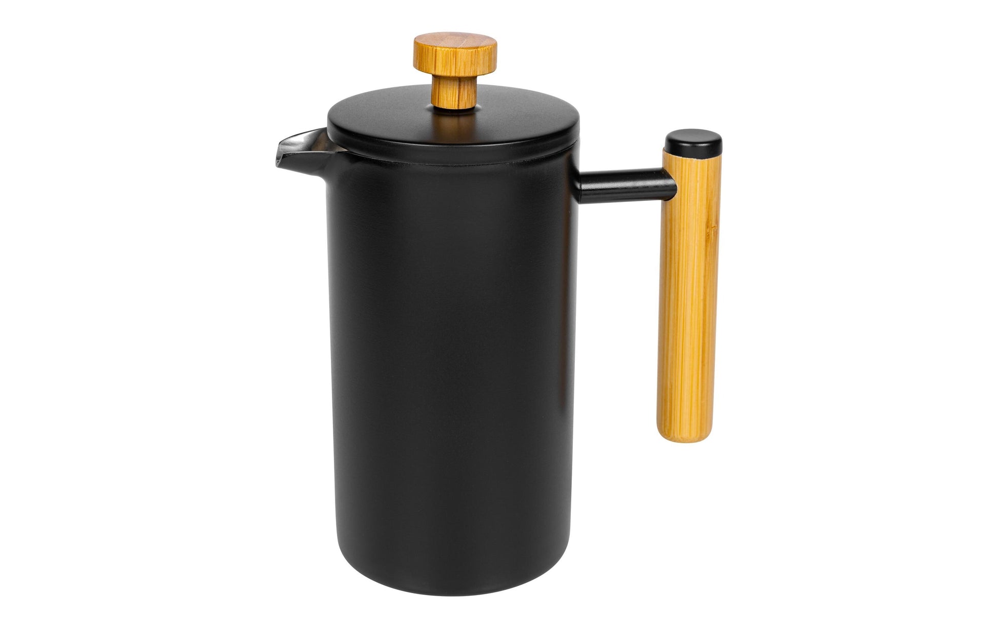 Furber. Furber F01673 French Press / Kaffeebereiter – 0,8 l, 6 Tassen, Edelstahl/Bambus