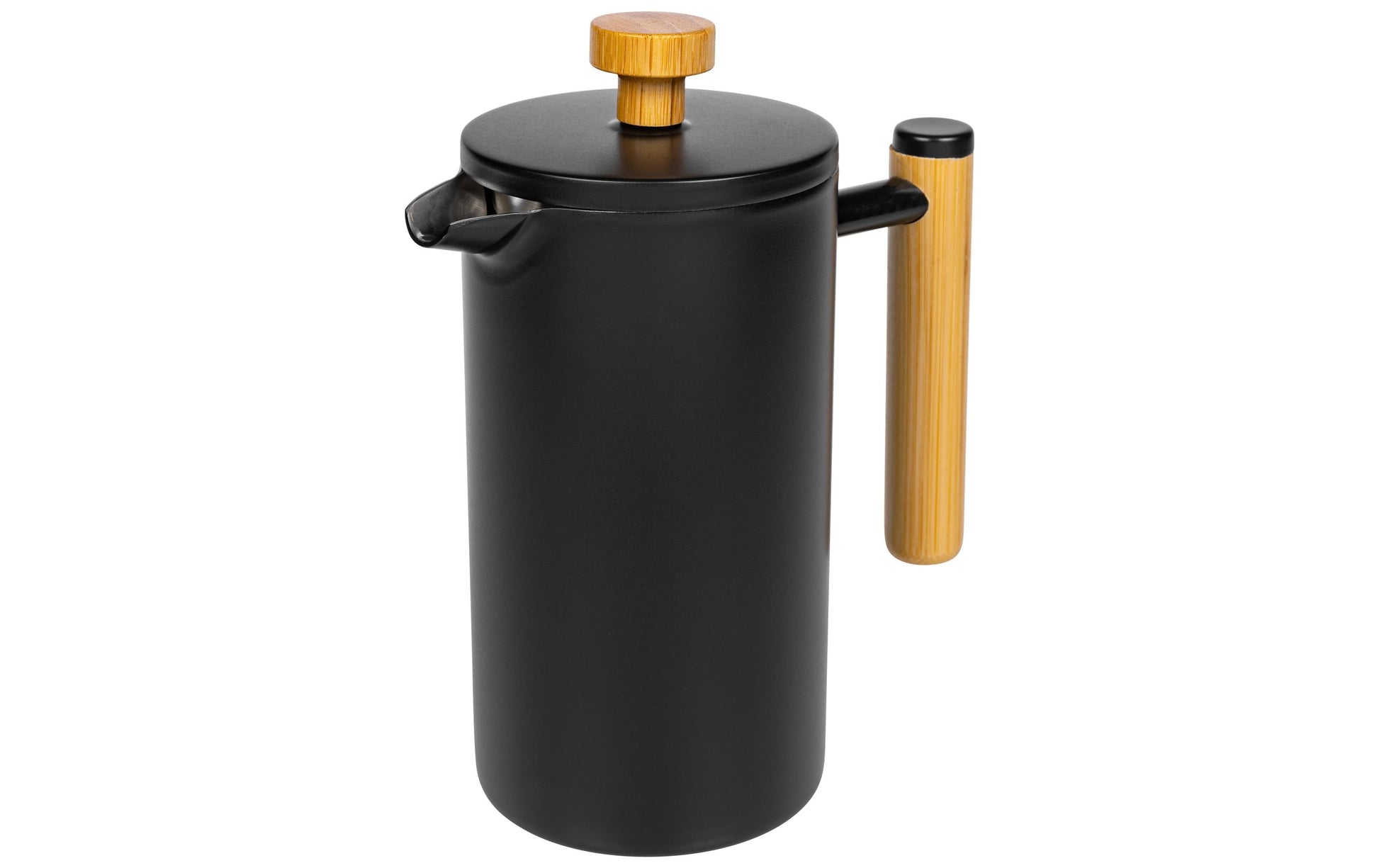 Furber. Furber F01673 French Press / Kaffeebereiter – 0,8 l, 6 Tassen, Edelstahl/Bambus