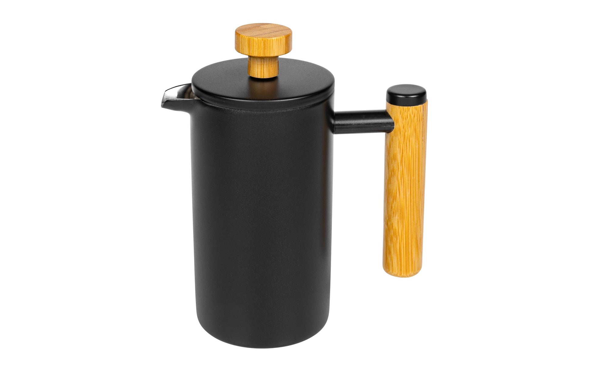 Furber. Furber French Press / Kaffeebereiter – 0,4 l, 3 Tassen, Edelstahl/Bambus